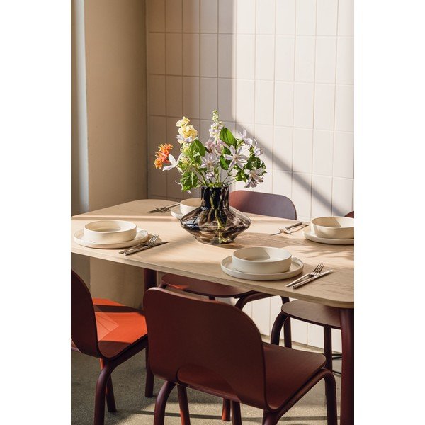 Masă de dining cu blat cu aspect de lemn de stejar 80x140 cm Meko – noo.ma-image-2