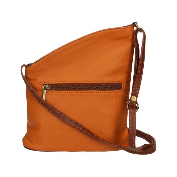 Geantă de mână din piele maro coniac Chicca Borse Garturo-image-1