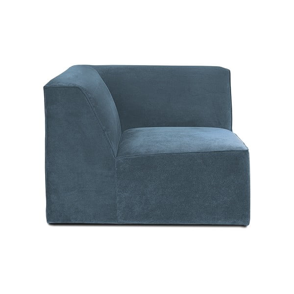 Modul pentru canapea albastru cu tapițerie din catifea reiată  (cu colț variabil) Sting – Scandic