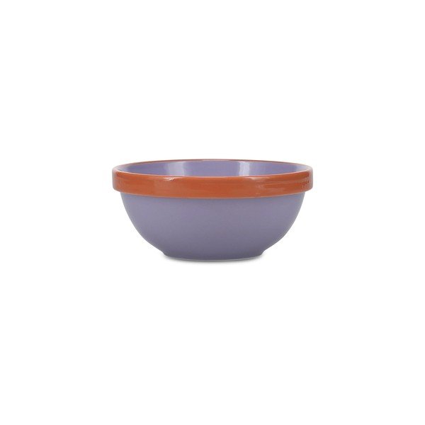 Bol mic portocaliu/mov din gresie 710 ml Duo – ONA-image-4