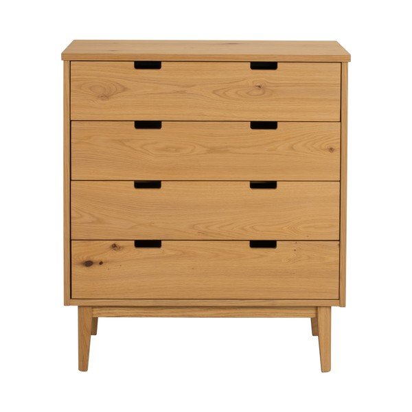Comodă în culoare naturală din lemn de stejar 75x85x38 cm Garrison – Rowico-image-1
