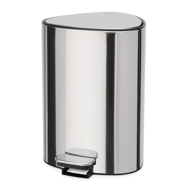 Coș de gunoi argintiu cu pedală din plastic 5 l Luxe – Joseph Joseph