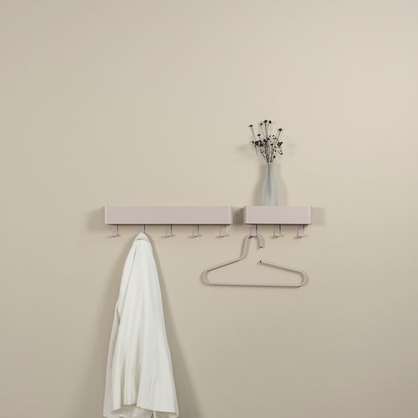 Cuier de perete taupe cu raft din metal 52 cm Dax Play – Spinder Design-image-3