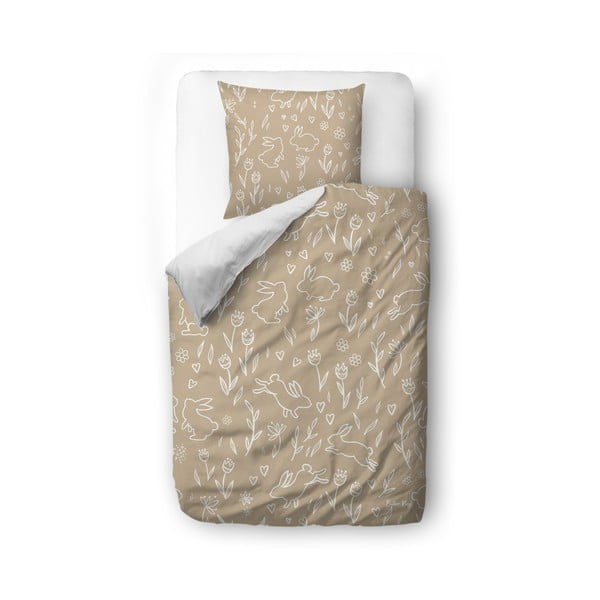 Lenjerie de pat pentru copii din bumbac satinat pentru pat de o persoană 135x200 cm Sweet Bunnies – Butter Kings