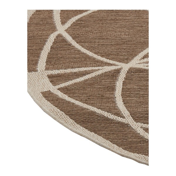 Covor adecvat pentru exterior Floorita Tondo Mink, ⌀ 194 cm, maro-image-1