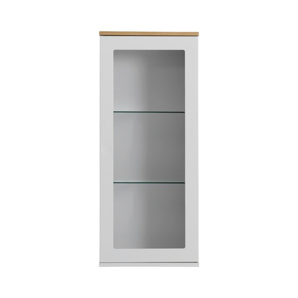 Vitrină cu ușă Tenzo Dot, înălțime 95 cm, alb