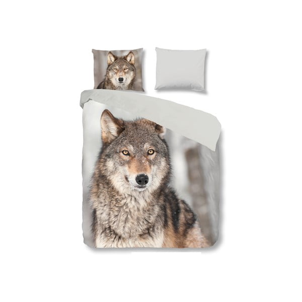 Lenjerie de pat Wolf, 200x200 cm, închidere prin suprapunere