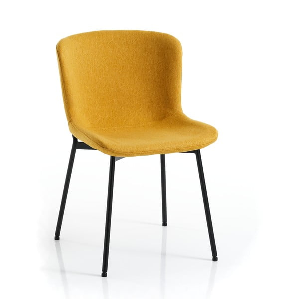 Scaune de dining galben-ocru 2 buc. Snug – Tomasucci