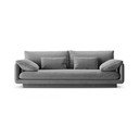 Canapea gri deschis cu tapițerie din catifea 220 cm Torino – Micadoni 