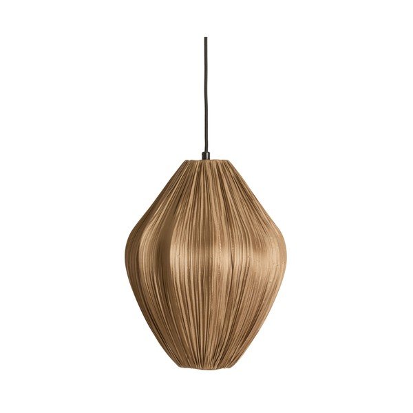 Lustră maro cu abajur textil ø 12 cm Verita – Light & Living