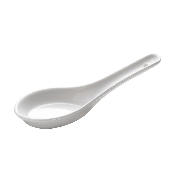 Lingură din porțelan pentru supă Maxwell & Williams Basic, alb