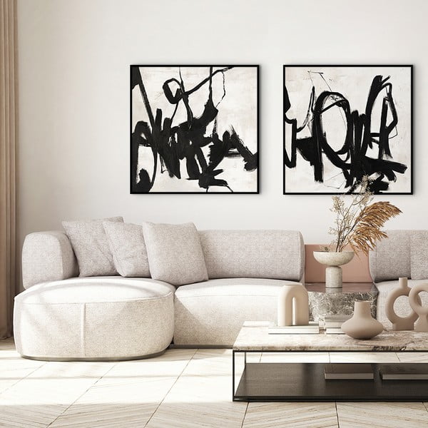 Tablou pictat manual 100x100 cm Playblack 2 - Malerifabrikken-image-4