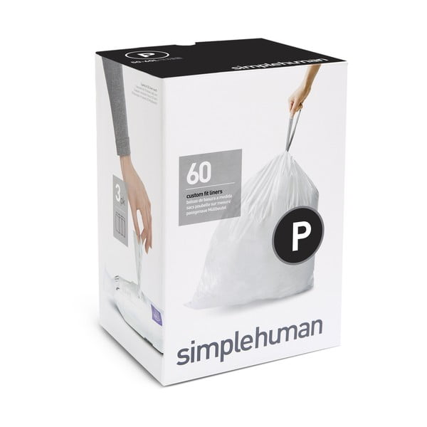 Saci de gunoi 60 buc. retractabili   60 l P – simplehuman