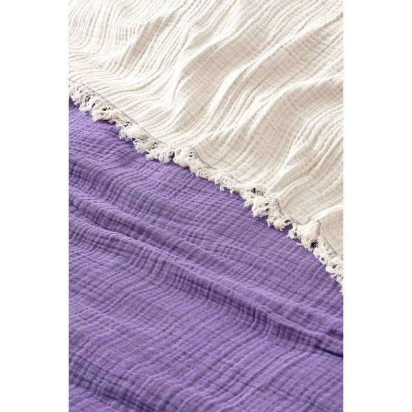 Cuvertură mov din muselină pentru pat dublu 230x250 cm – Mijolnir-image-1