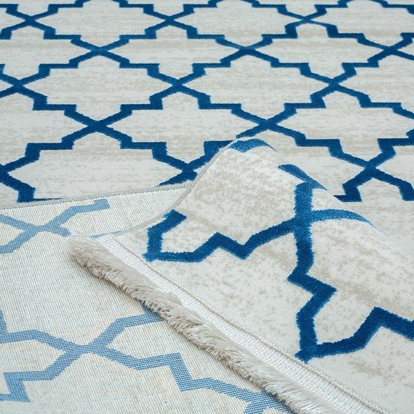 Covor Rusallo Azul, 80 x 150 cm-image-1