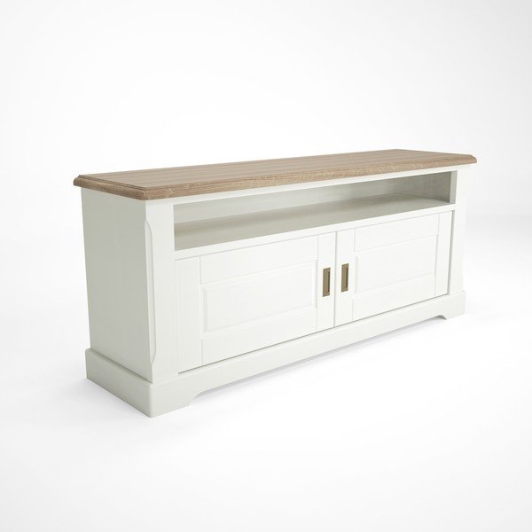 Comodă TV din lemn Artemob Campton, alb-image-4