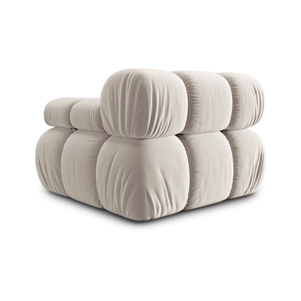 Modul pentru canapea modulară bej cu tapițerie din catifea (cu colț pe partea dreaptă) Bellis – Micadoni -image-4