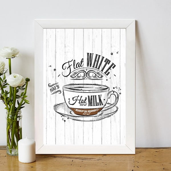 Tablou 24x29 cm Flat White – Wallity-image-1
