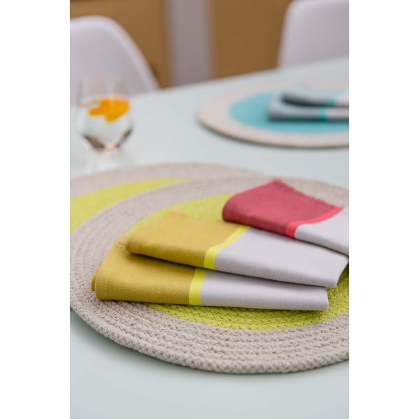 Suporturi pentru farfurii 2 din material textil ø 38 cm  2 buc.  Lime - Remember-image-3