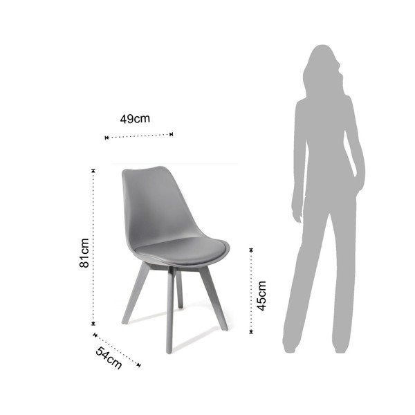 Set 4 scaune dining Tomasucci Kiki Evo, gri-image-3