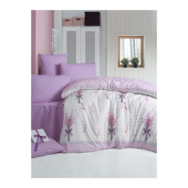 Set lenjerie de pat din bumbac pentru pat de o persoană Ranforce Flyonk, 160 x 220 cm