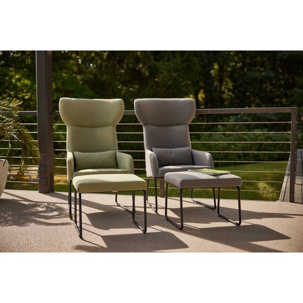 Fotoliu de grădină gri capitonat Chris – Hartman-image-1