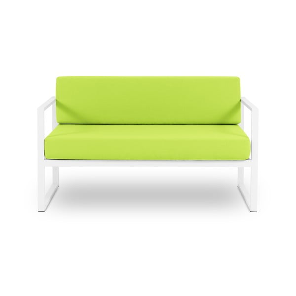Canapea cu două locuri, adecvată pentru exterior Calme Jardin Nicea, verde lime