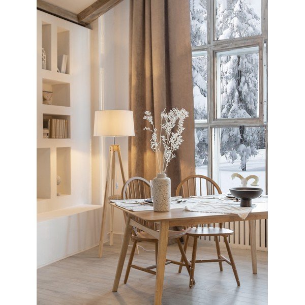Lampadar alb/în culoare naturală (înălțime 145 cm) Leroy – Nova Luce-image-1