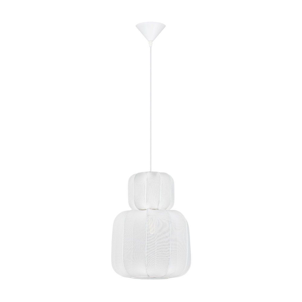 Lustră alb mat din material textil ø 28 cm Delina – Nova Luce