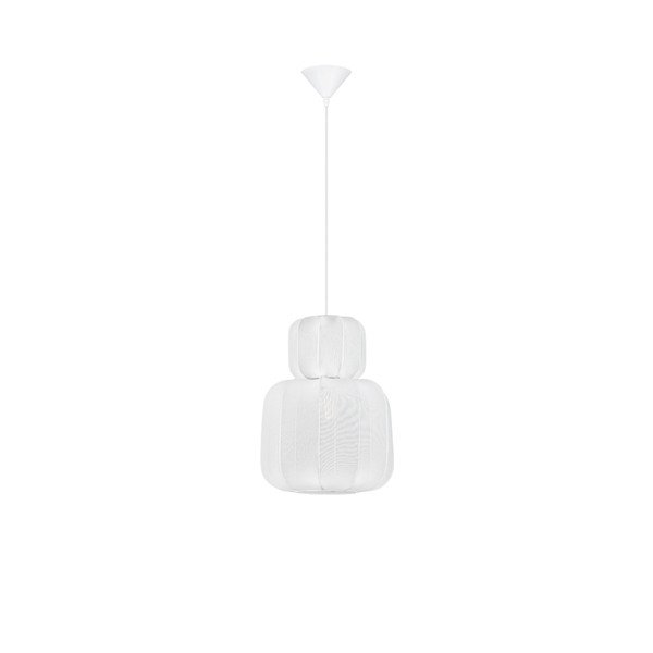 Lustră alb mat din material textil ø 28 cm Delina – Nova Luce