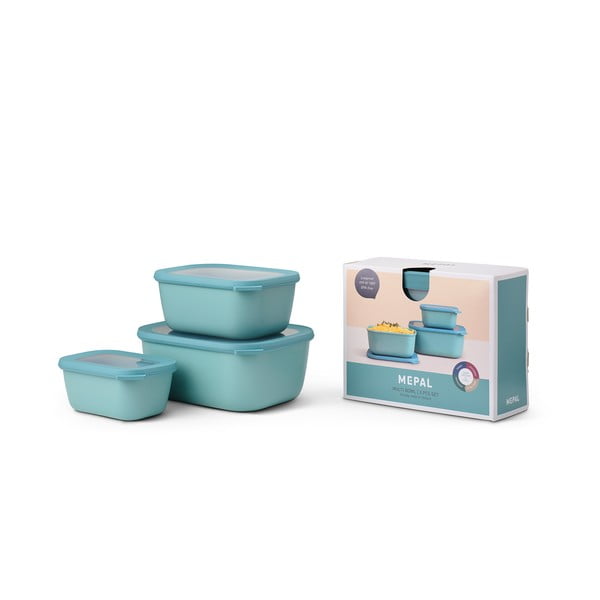 Set 3 recipiente pentru alimente Mepal Maxi, turcoaz-image-2