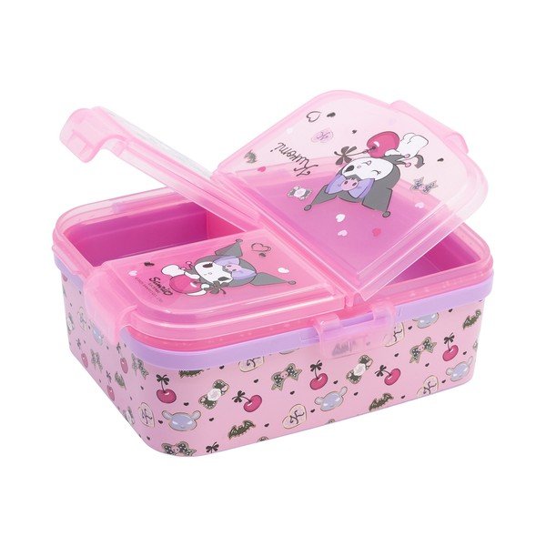 Cutie de gustări pentru copii roz din plastic Kuromi – STOR-image-1
