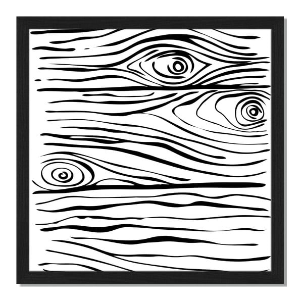 Tablou înrămat Liv Corday Provence Wood Black & White, 40 x 40 cm