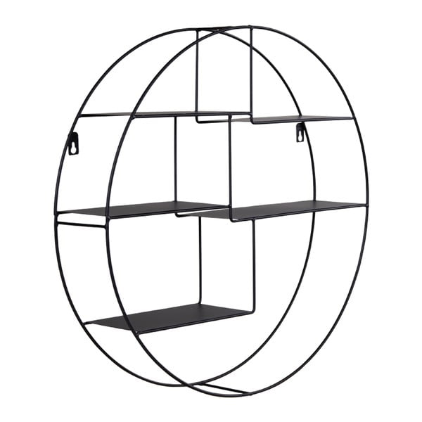 Etajeră neagră metalică de perete Genk - House Nordic-image-1