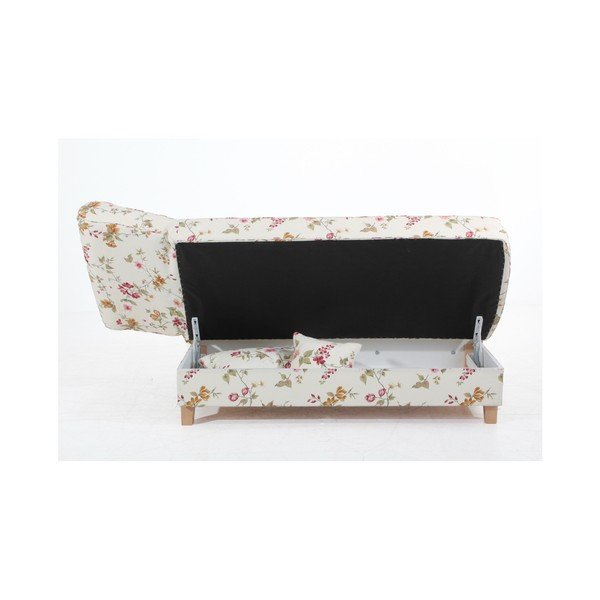 Șezlong pe partea dreaptă Max Winzer Selma, alb - model floral-image-1