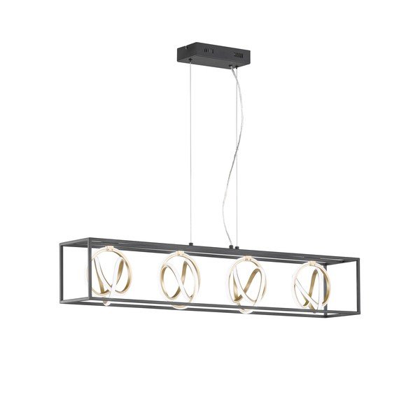 Lustră neagră LED cu intensitate reglabilă Gisi – Fischer & Honsel