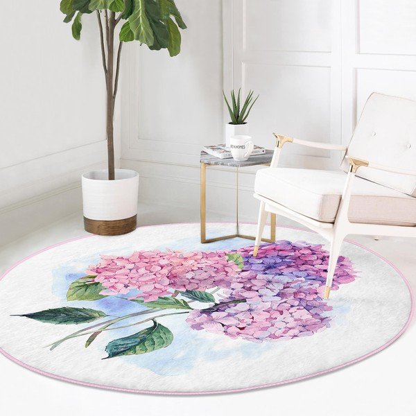 Covor rotund  lavabil adecvat și  pentru aspiratoare robot   ø 100 cm Comfort – Mila Home-image-2