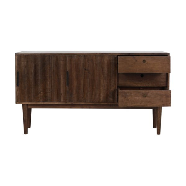 Comodă maro închis joasă din lemn  150x80 cm Bitika – Light & Living-image-4