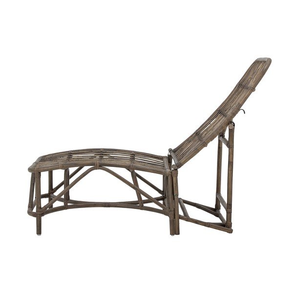 Șezlong de grădină maro închis din ratan pliabil Dione – Bloomingville-image-3
