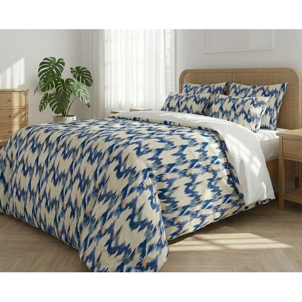 Lenjerie de pat albastră pentru pat dublu 200x200 cm Sapphire – Mijolnir