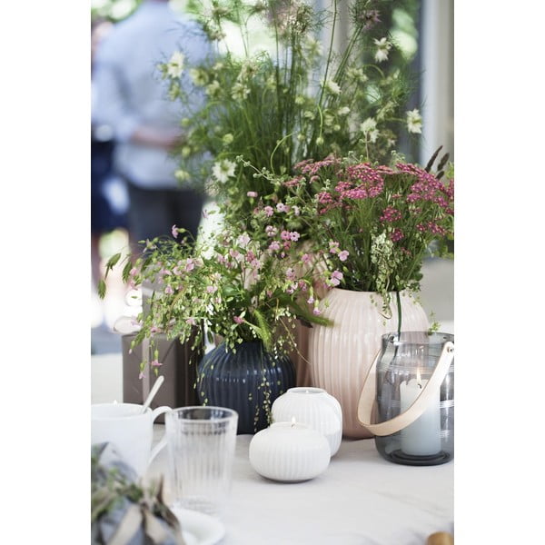 Sfeșnic din porțelan pentru lumânările de ceai Kähler Design Hammershoi, ⌀ 9 cm, alb-image-1