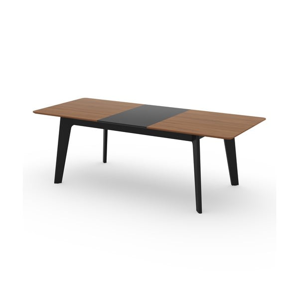 Masă de dining în culoare naturală extensibilă cu blat cu aspect de lemn de nuc 100x180 cm Shadow – TemaHome-image-3