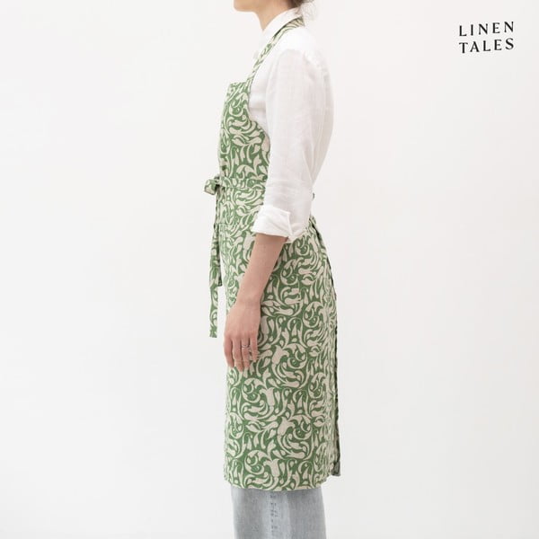 Șorț din in Evergreen Damask – Linen Tales-image-2