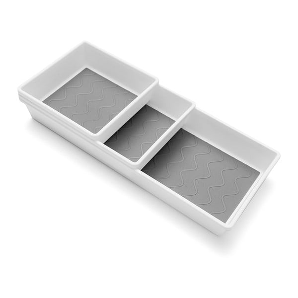 Set 3 organizatoare pentru tacâmuri Addis, gri-alb-image-3