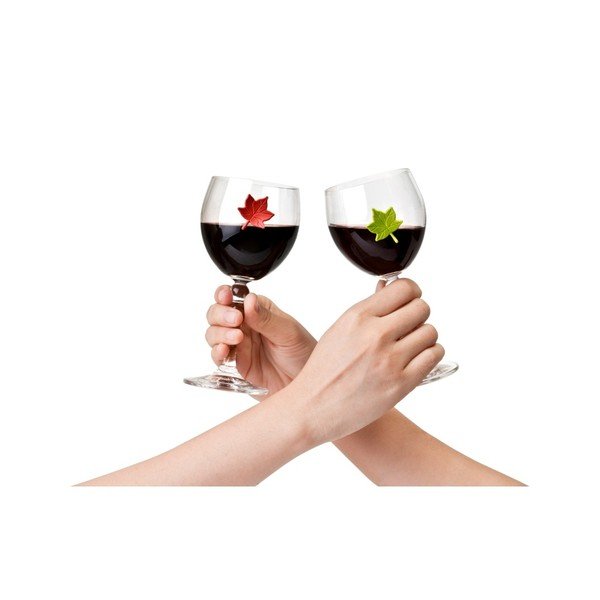 Set 6 identificatoare pahare Qualy&CO Leaf My Glass-image-3