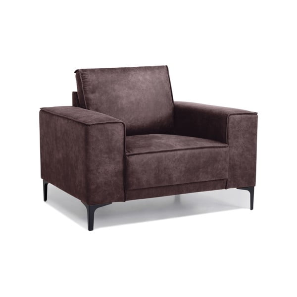 Fotoliu maro   din imitație de piele Copenhagen - Scandic