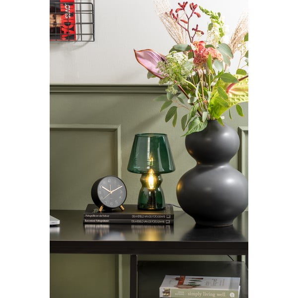 Veioză din sticlă Leitmotiv Glass, înălțime 25 cm, verde închis-image-1