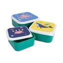 Cutii de gustări pentru copii verzi 3 buc. din plastic Ocean – Ladelle