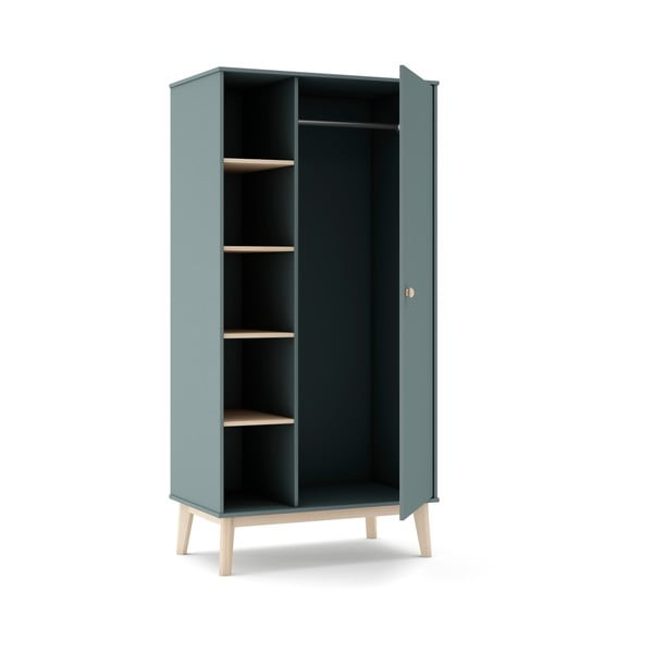 Șifonier de copii verde prăfuit 90x180x52 cm Esteban – Marckeric-image-3