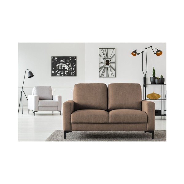 Canapea 2 locuri Cosmopolitan design Atlanta, maro deschis-image-4